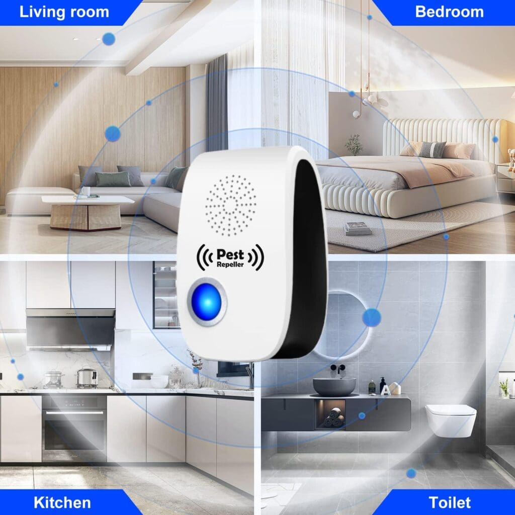 2023 Upgraded Ultrasonic Pest Repeller, Indoor Pest Repellent 8 Packs, Electronic Plug in Pest Control for Roach, Ant, Rodent, Mouse, Bugs, Mosquito, Spider Repellent for House, Garage, Warehouse