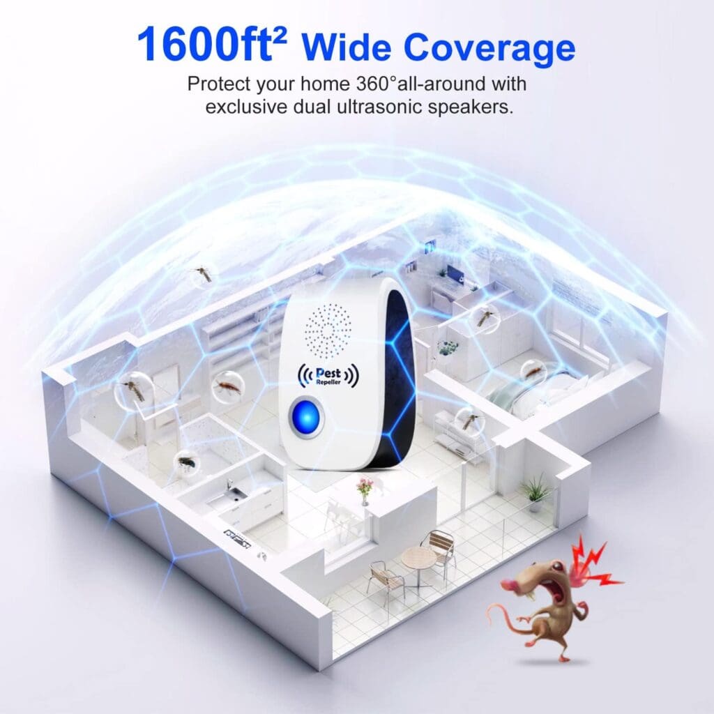 2023 Upgraded Ultrasonic Pest Repeller, Indoor Pest Repellent 8 Packs, Electronic Plug in Pest Control for Roach, Ant, Rodent, Mouse, Bugs, Mosquito, Spider Repellent for House, Garage, Warehouse