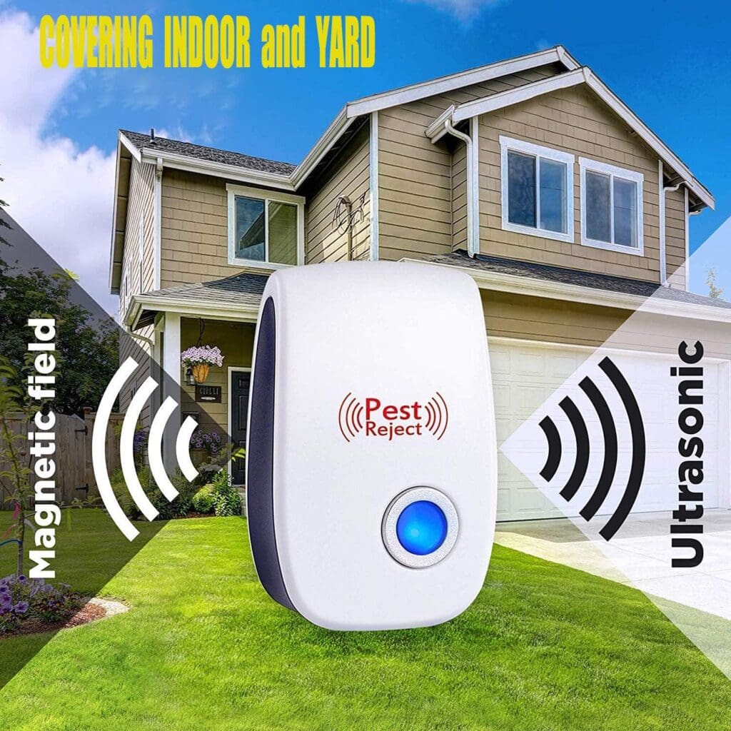 8 Packs Ultrasonic Mouse Pest Repeller,Rodent Repellent Electronic Mouse Deterrent Rat Control with Ultrasound Waves and LED Strobe Lights for Basement Warehouses RV Garage Indoor