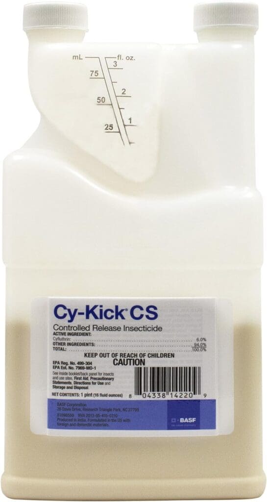 BASF - 59014457 Cy-Kick CS Pest Control Insecticide 16 oz Pint  advion 383920 4 Tubes and 4 Plungers Cockroach German Roach Pest Control Inse, Brown