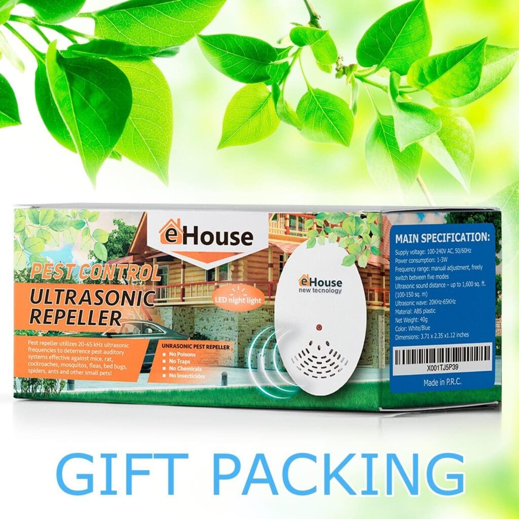 BH-1, 2 Pack - Ultrasonic Pest Repeller - Electronic  Ultrasound, Indoor Plug-in Repellent - Get rid of - Rodents, Mice, Rats, Squirrels, Bats, Insects, Bed Bugs, Ants, Fleas, Spiders, Roaches!