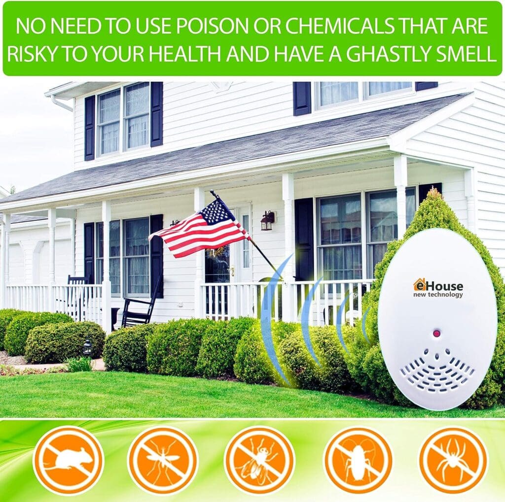 BH-1, 2 Pack - Ultrasonic Pest Repeller - Electronic  Ultrasound, Indoor Plug-in Repellent - Get rid of - Rodents, Mice, Rats, Squirrels, Bats, Insects, Bed Bugs, Ants, Fleas, Spiders, Roaches!