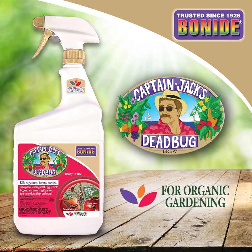 Bonide Captain Jacks Deadbug Brew Ready-to-Use Spray, 32 oz Outdoor Insecticide and Mite Killer for Organic Gardening