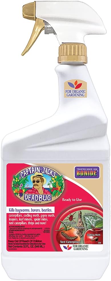 Bonide Captain Jacks Deadbug Brew Ready-to-Use Spray, 32 oz Outdoor Insecticide and Mite Killer for Organic Gardening