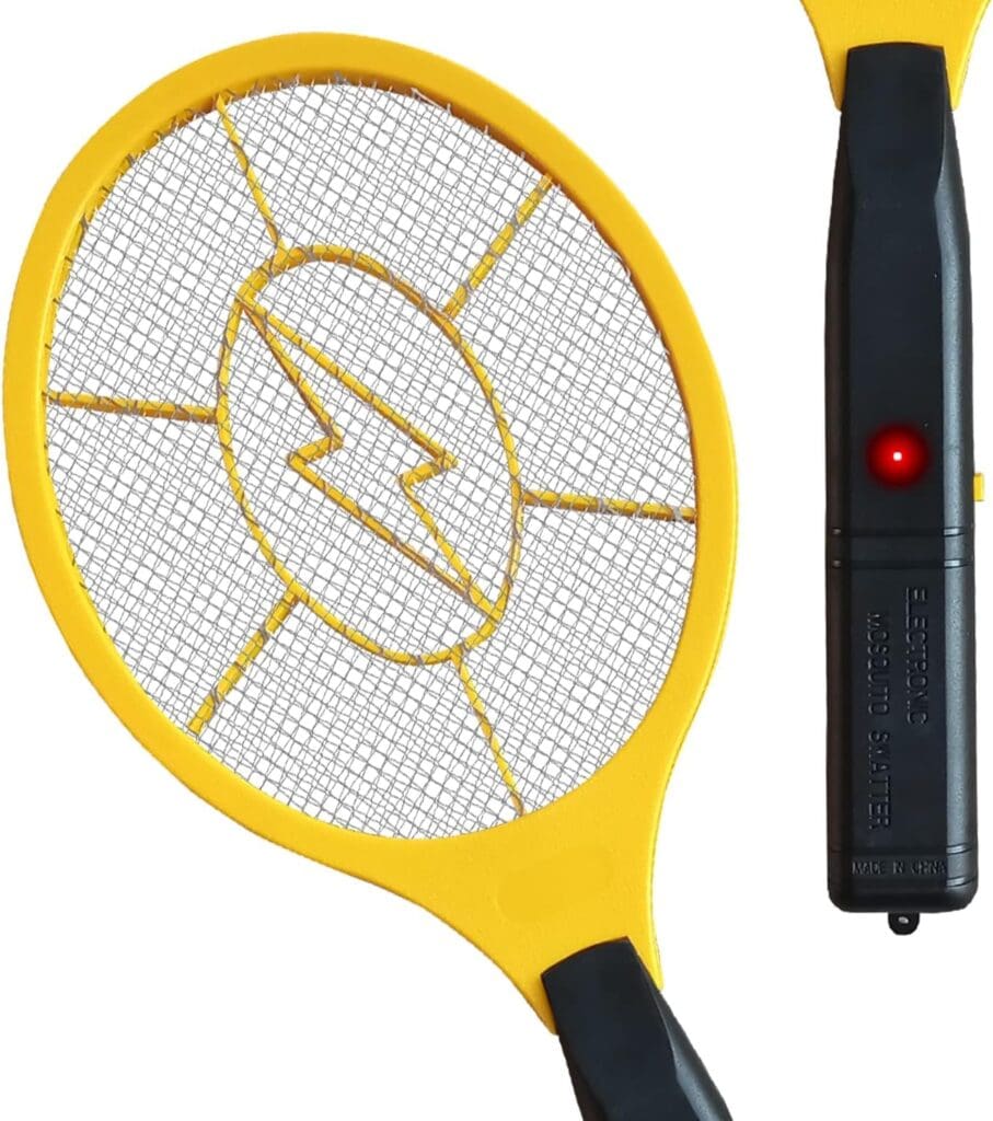 DEVOGUE® Electric Fly Swatter Bug Zapper Battery Operated Flies Killer Indoor  Outdoor Pest Control Mosquito and Insect Catcher Racket