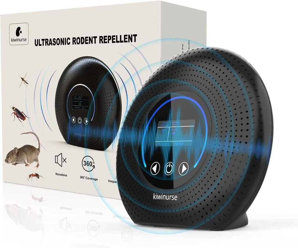 Kiwinurse Ultrasonic Pest Repellent Indoor Squirrel Repeller for Rat,Rodent,Mouse, Bugs, Mosquito, Mice, Spider, Plug-in Deterrent Pest Control for Home, Office, Warehouse, Hotel