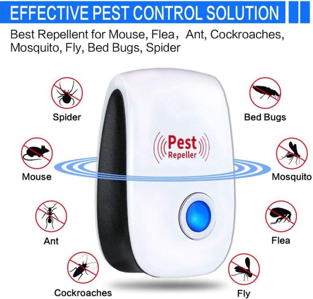 Merratric Ultrasonic Pest Repeller 6 Pack Electronic Ultrasonic Pest Repellent Indoor Plug in Pest Control Ultrasonic Repellent for Mice Cockroach Spider Ant Mosquito Bug Insect