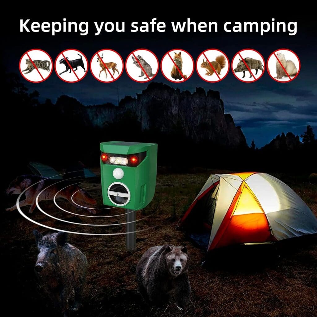 Redeo Animal Repeller Ultrasonic Outdoor: Solar Powered Animal Repellent Cat Repeller Deer Deterrent Devices for Rabbit Mole Dog Fox Squirrel Raccoon Skunk Rat