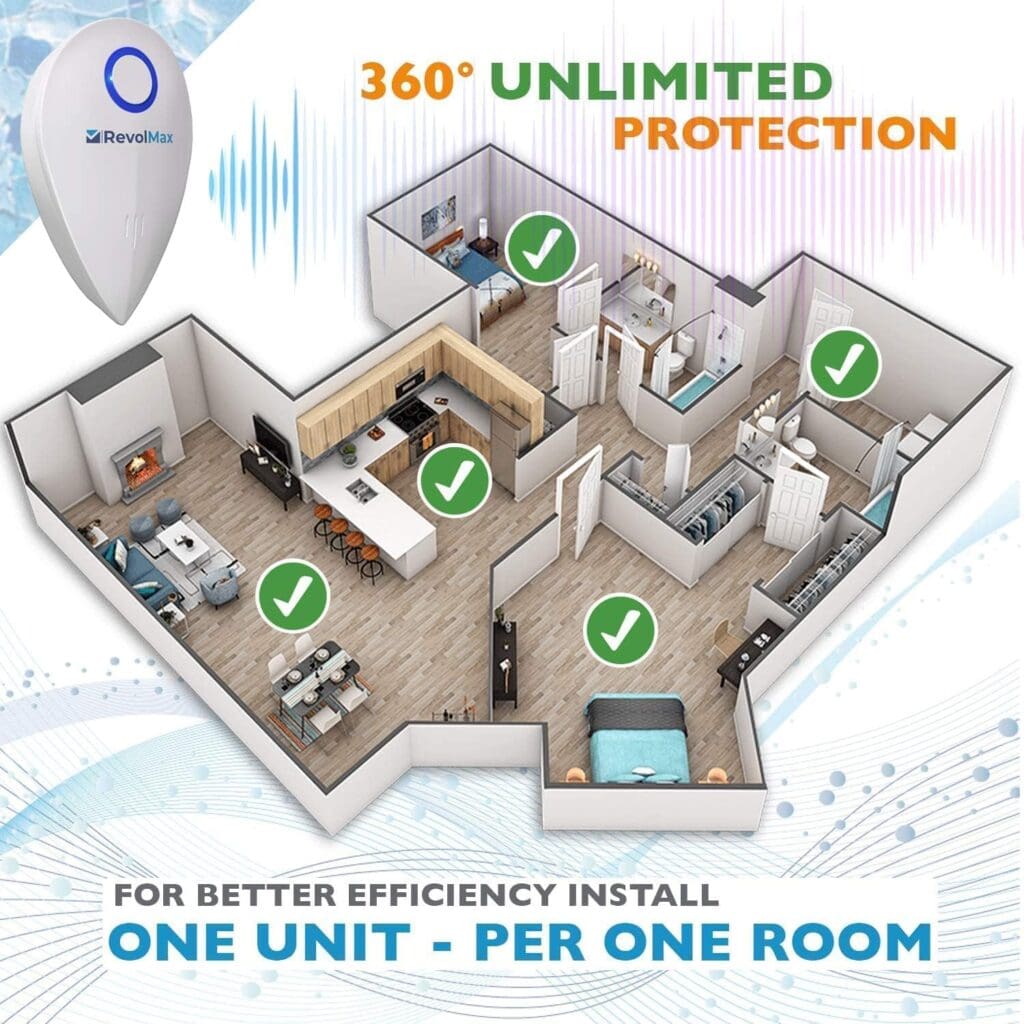 RX-3 (2Pack) Ultrasonic Pest Repeller Wall Plug-in, Most Effective Than Repellents - Get Rid of - Rodents, Squirrels, Mice, Rats, Bats, Roaches, Ants, Spiders, Bed Bugs, Мosquito, Insects, Fleas, etc!