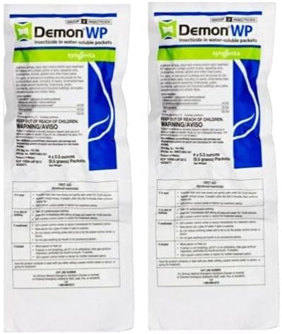 Syngenta Demon WP Insecticide 2 Envelopes Containing 4 Water-Soluble 9.5 Gram Packets Makes 4 Gallons Cypermethrin 40%