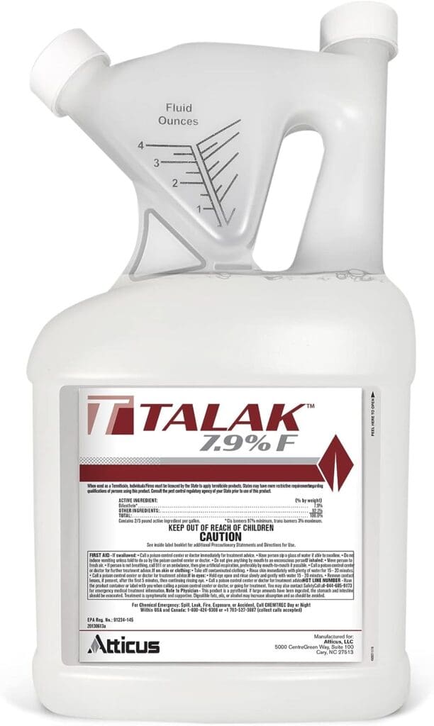 Talak 7.9 F Bifenthrin Insecticide Concentrate (1 Gallon) by Atticus (Compare to Talstar) –– Indoor and Outdoor Insect Control