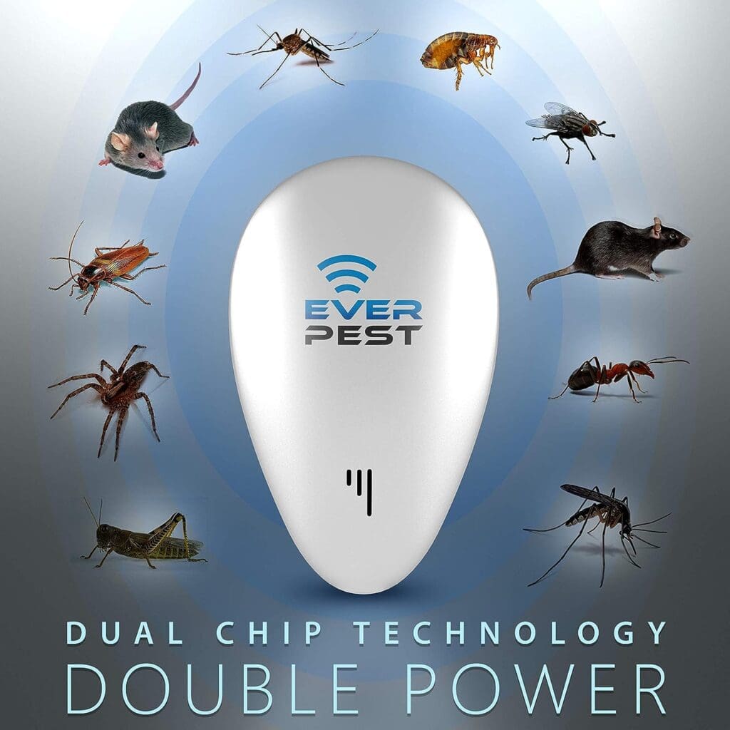 Ultrasonic Pest Control Repeller - Repel Rodents, Ants, Cockroaches Get Rid, Bed Bugs, Mosquitos, Flies, Spiders, Squirrel Bats - Eco-Friendly Safe for Humans - 2 Pack…