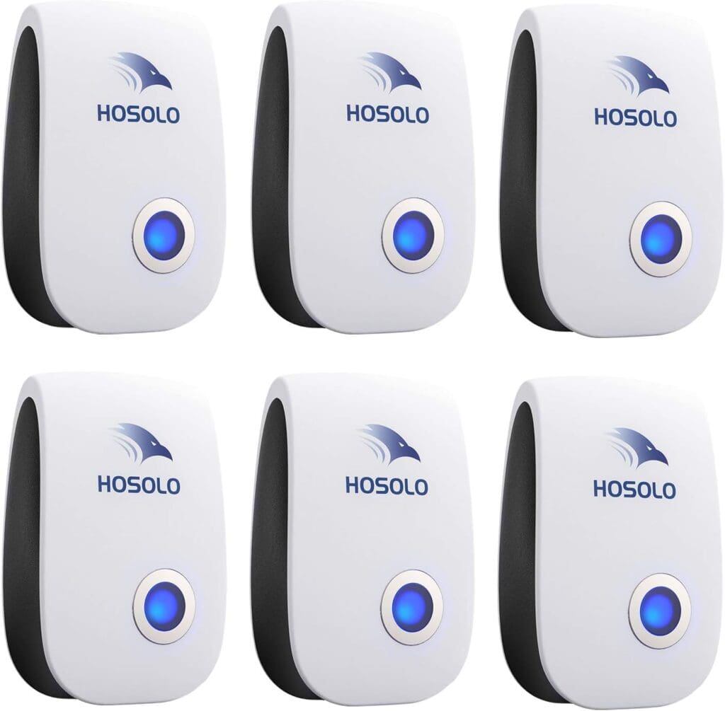 Ultrasonic Pest Repellent 6 Packs, Electronic Indoor Rodent Repellent for Roach, Mouse, Bugs, Mosquito, Mice, Spider, Electronic Plug in Pest Control for House Hotel Office Garage Warehouse