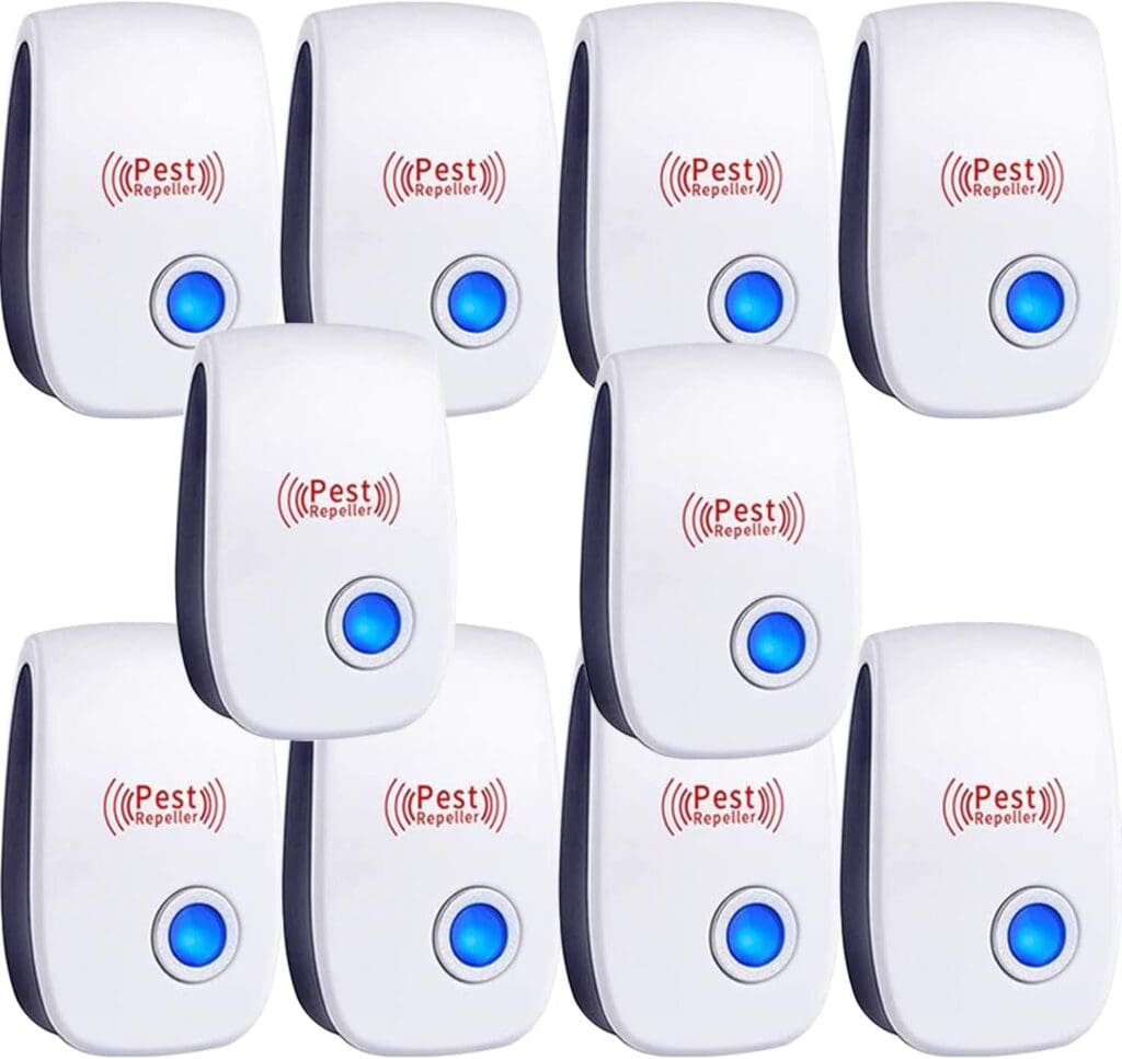 Ultrasonic Pest Repeller 10 Pack Indoor Pest Repellent Ultrasonic Plug in, Rodent Repellent Indoor Ultrasonic Ouse Mice Insect Bug Pest Control Roach, Mice, Spider Insects Mosquito