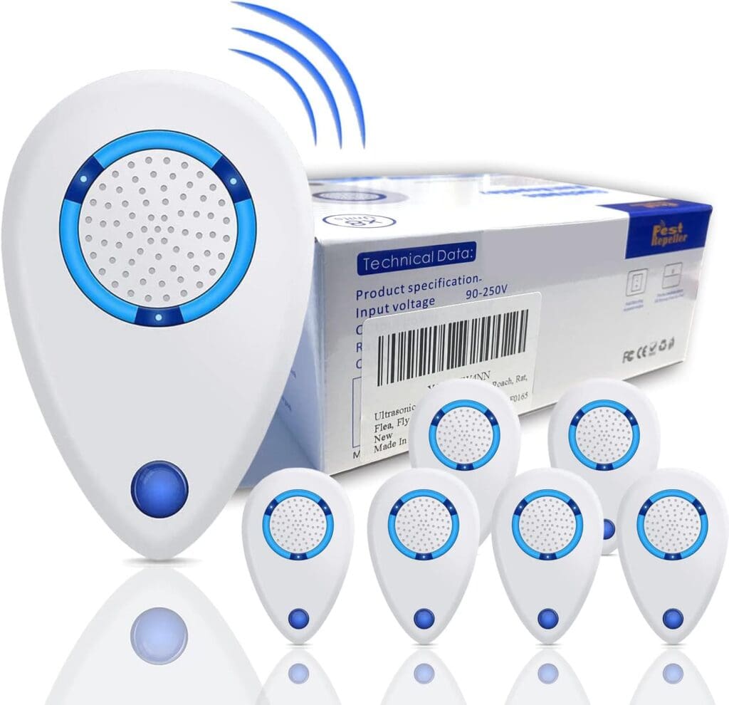 Ultrasonic Pest Repeller, 2023 Newest Electronic Pest Repellent Indoor Plug in Bug Repellent for Pest Control Mosquito, Spider, Mice, Ant, Insects, Roaches, Rodent.(6 Packs)