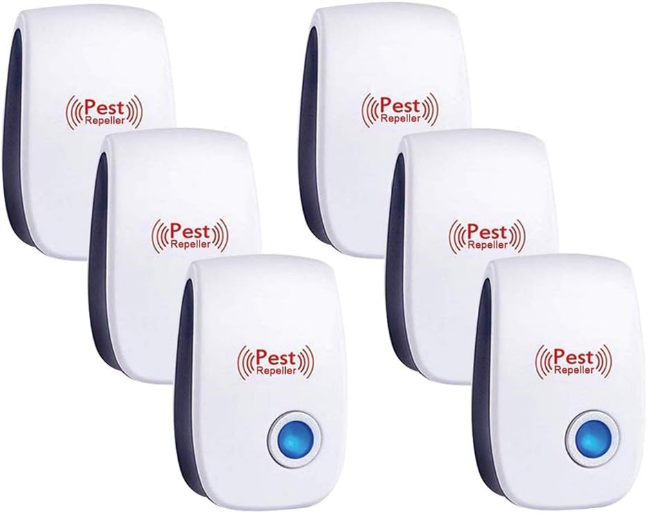 Ultrasonic Pest Repeller 6 Pack – Electronic Repellent for Pest Control – Rodent Repellent Indoor, Ultrasonic Indoor Pest Repellent, Plug-in, for Mosquito, Insect, Mice, Spider, Bug, Ant, Cockroach
