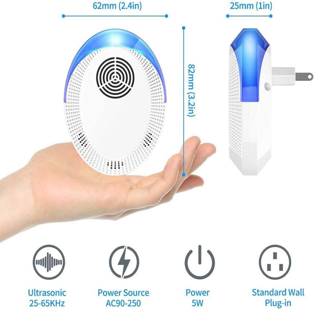 Ultrasonic Pest Repeller 6 Pack, Mouse Repellent Ultrasonic Plugin Indoor, Pest Control for Home, Kitchen, Office, Warehouse, Hotel