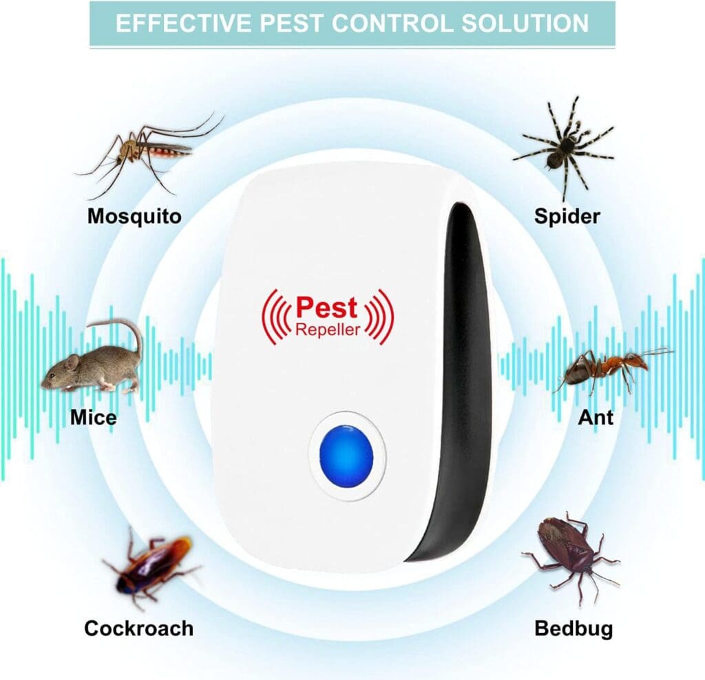 Ultrasonic Pest Repeller 6 Pack Plug in Indoor Ultrasonic Pest Repellent Electronic Pest Control Ultrasonic Repellent for Insect Bug Mice Spiders Mosquitoes Cockroaches