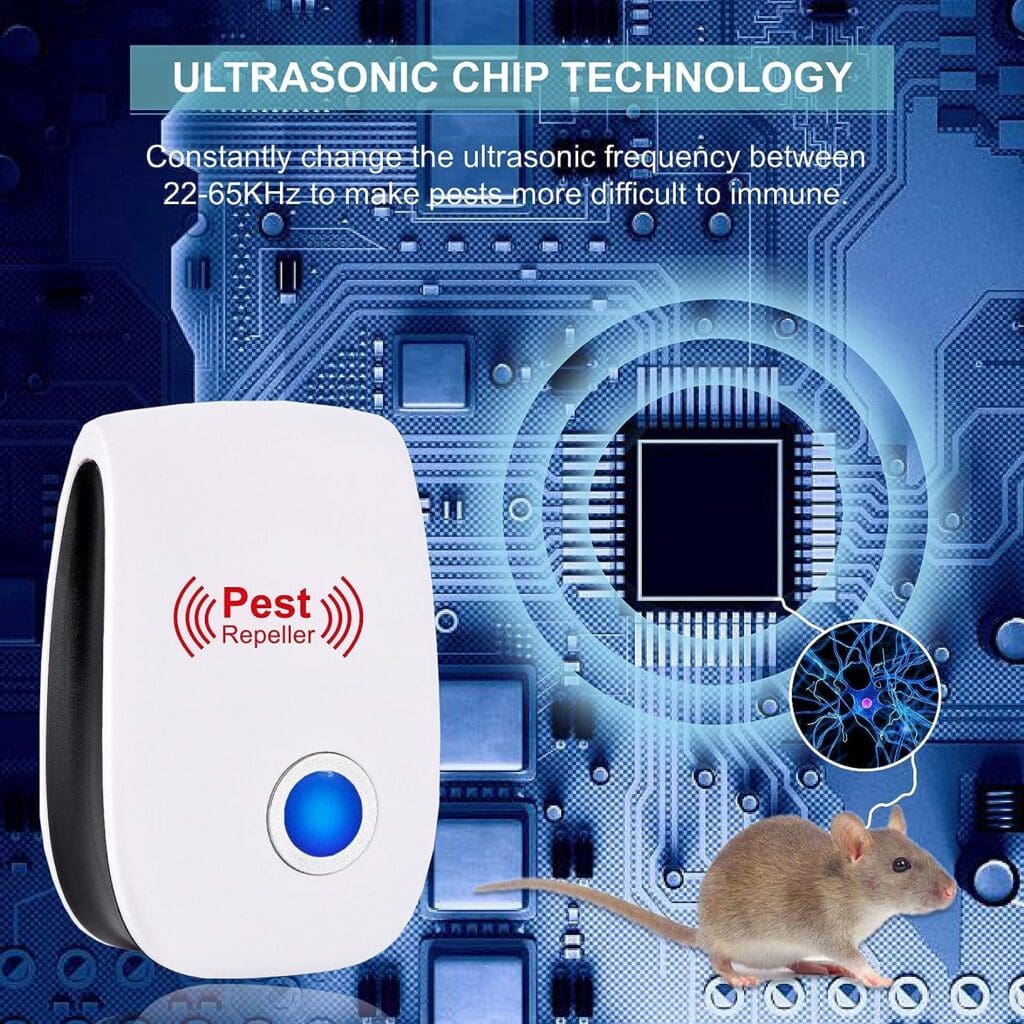 Ultrasonic Pest Repeller 6 Pack Plug in Indoor Ultrasonic Pest Repellent Electronic Pest Control Ultrasonic Repellent for Insect Bug Mice Spiders Mosquitoes Cockroaches