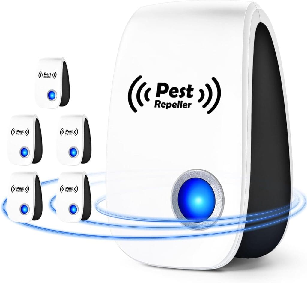 Ultrasonic Pest Repeller 6 Packs, Indoor Mouse Repellent, Electronic Plug in Pest Control for Roach, Ant, Rodent, Mice, Mosquito, Spider Repellent for House, Garage, Warehouse