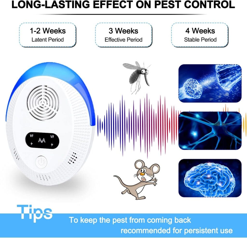 Ultrasonic Pest Repeller 6 Packs, Indoor Pest Control, Ultrasonic Pest Repellent, Indoor Pest Control for Home,Kitchen, Office, Warehouse, Hotel