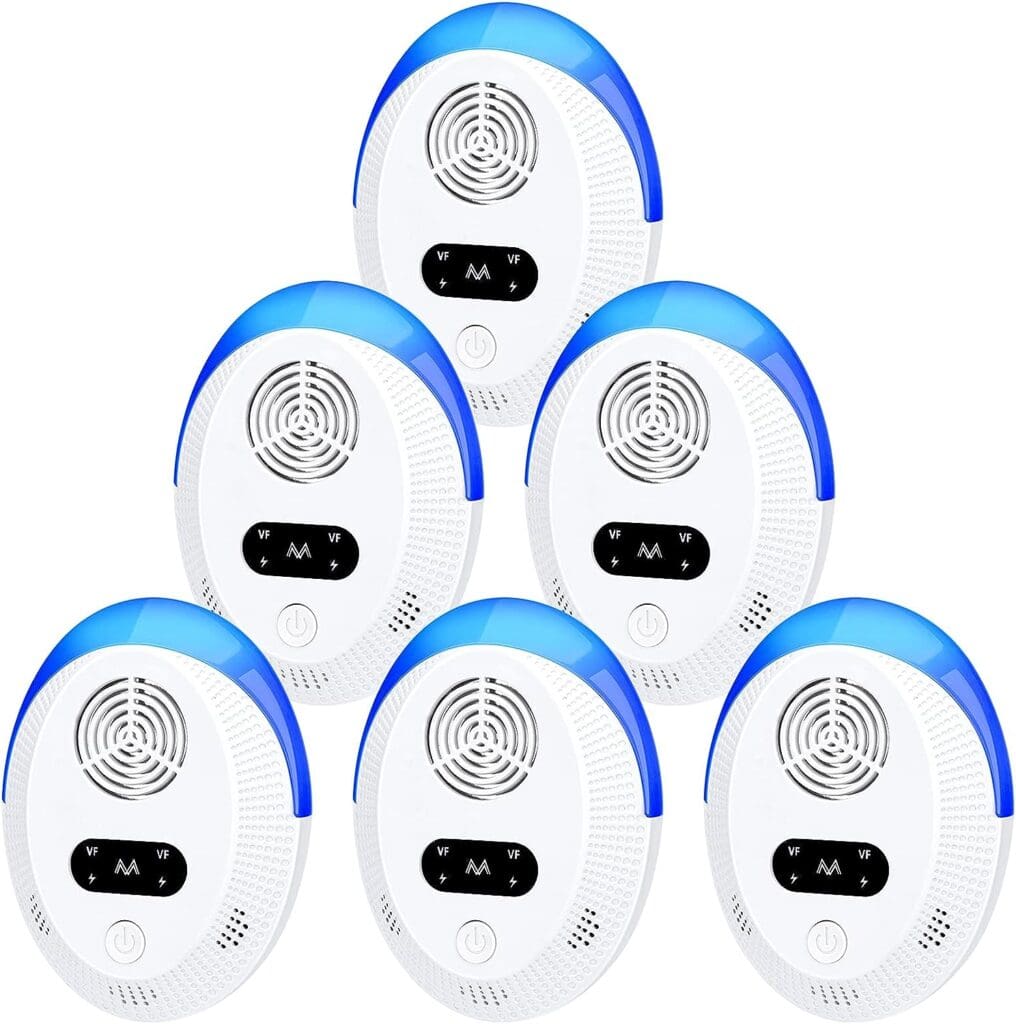 Ultrasonic Pest Repeller 6 Packs, Indoor Pest Control, Ultrasonic Pest Repellent, Indoor Pest Control for Home,Kitchen, Office, Warehouse, Hotel