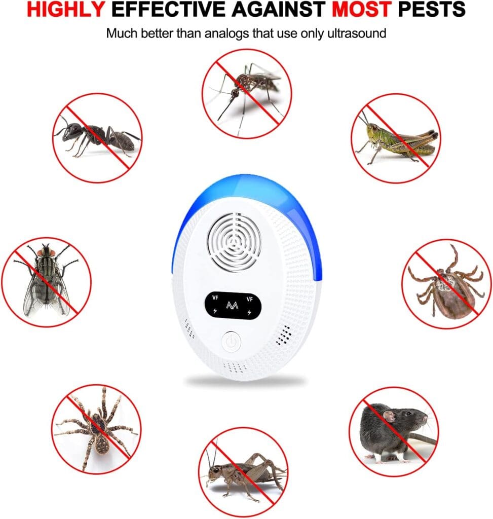 Ultrasonic Pest Repeller 6 Packs, Indoor Pest Control, Ultrasonic Pest Repellent, Indoor Pest Control for Home,Kitchen, Office, Warehouse, Hotel