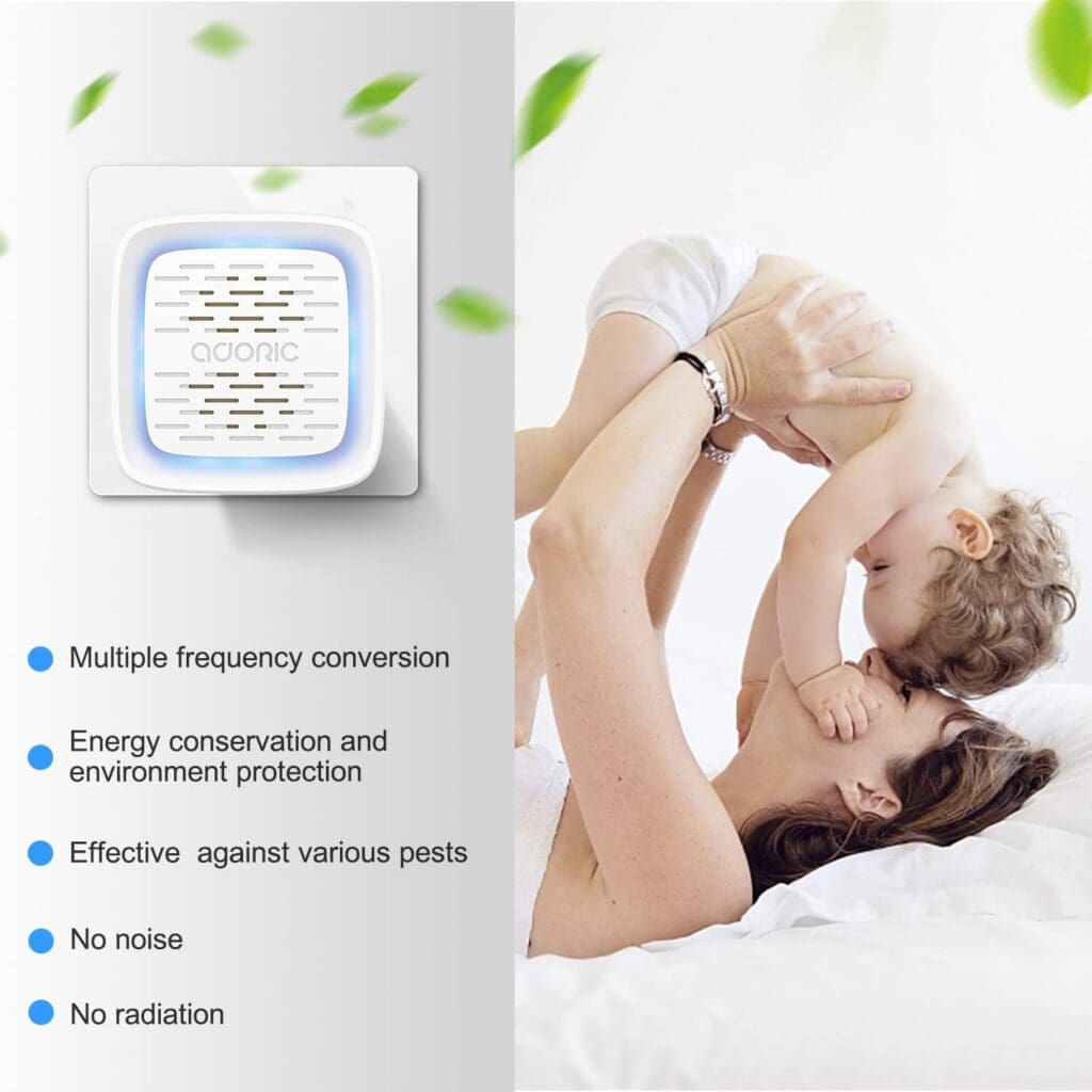 Ultrasonic Pest Repeller-6 Packs,Electronic Bug Repellent Plug in Indoor Pest Control for Insect, Roach, Mice, Spider, Mosquito Repellent for House, Garage, Warehouse, Office