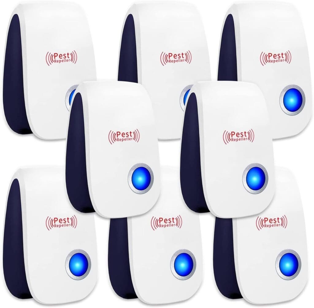 Ultrasonic Pest Repeller 8 Pack Electronic Pest Repellent Plug in Indoor Insect Repellent Mosquito Repellent for Roaches, Spider, Mice, Bugs, Pest Control for Home, Warehouse, Kitchen