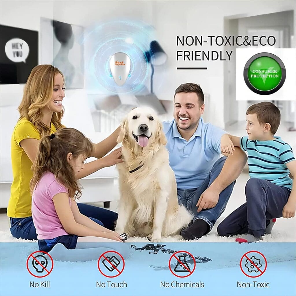 Ultrasonic Pest Repeller A1000–6 Pack of – Rodent Repellent Indoor, Ultrasonic Indoor Pest Repellent–Electronic Repellent for Pest Control, Plug-in, for Mosquitos, Roaches, Spiders,
