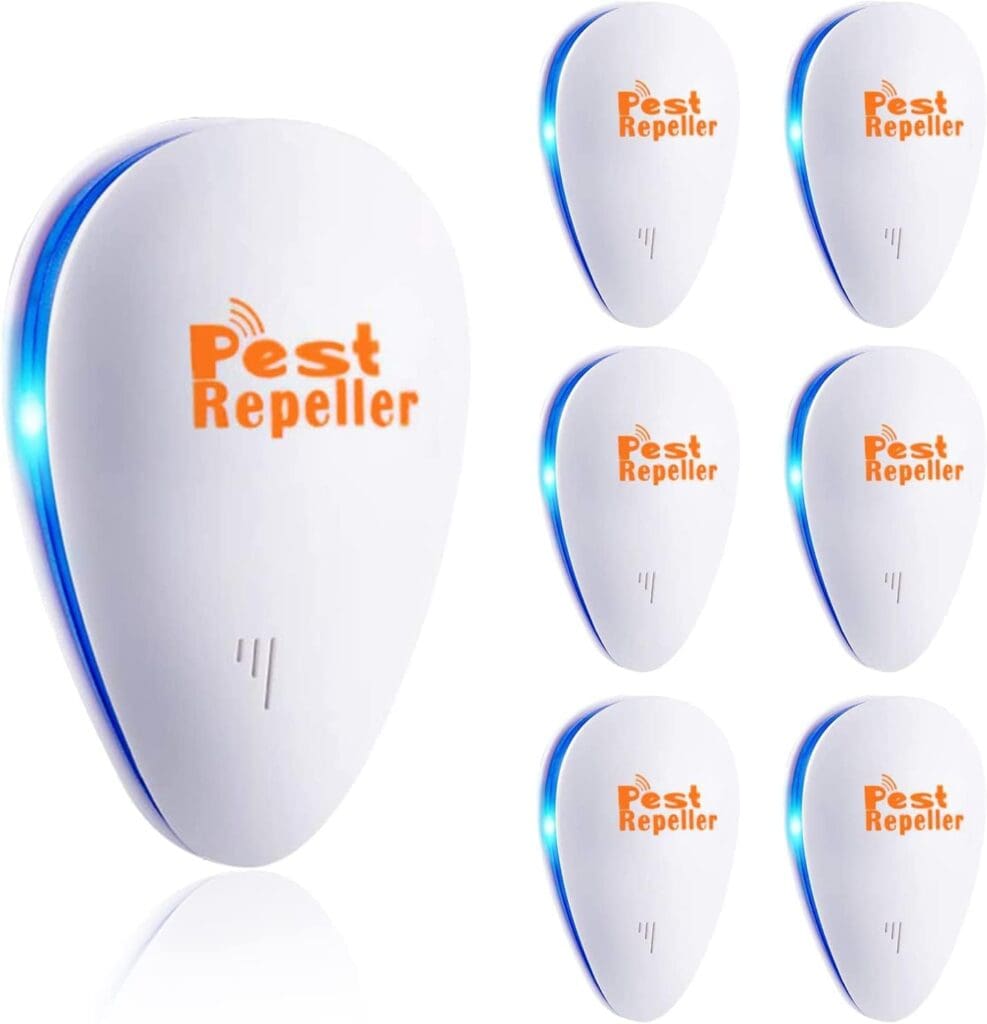 Ultrasonic Pest Repeller A1000–6 Pack of – Rodent Repellent Indoor, Ultrasonic Indoor Pest Repellent–Electronic Repellent for Pest Control, Plug-in, for Mosquitos, Roaches, Spiders,