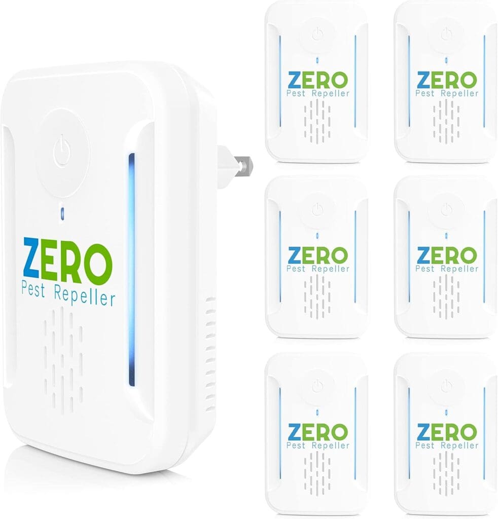 Ultrasonic Pest Repeller, Indoor Ultrasonic Repellent for Roach, Rodent, Mouse, Bugs, Mosquito, Mice, Spider, Electronic Plug in Pest Control, 6 Packs