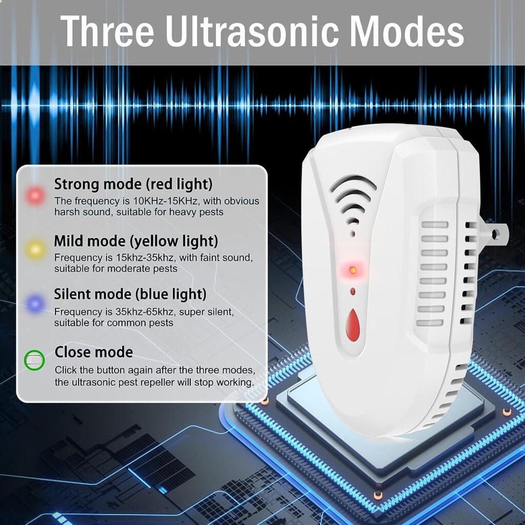 Ultrasonic Pest Repeller, Mouse Repellent Indoor Ultrasonic Plug in, Insect Rodent Repellent for House, Pest Defense for Bugs Roaches Insects Mice Spiders Mosquitoes Flies Cockroach, 6 Pack