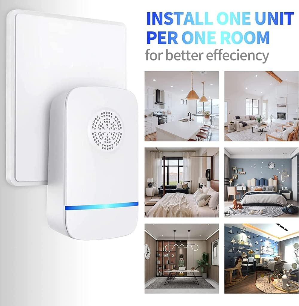 Ultrasonic Pest Repeller Plug in 6 Pack Repellent Control - Get Rid of Mosquito, Mice, Cockroach Spider Bed Bug Squirrel Fly Wasp Ant Rodent Mice Indoor, Outdoor, Patio Home Roach Infestation Fix