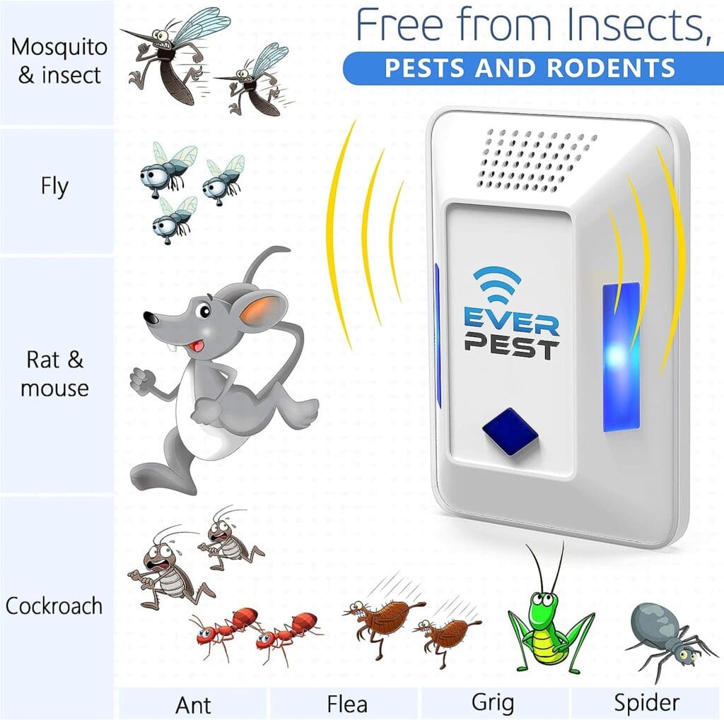 Ultrasonic Pest Repeller Plug in - Electronic Insect Control Defender 2 Pack - Roach Bed Bug Mouse Rodent Mosquito Killer - Indoor Reject Repellent - for Cockroach Ants…