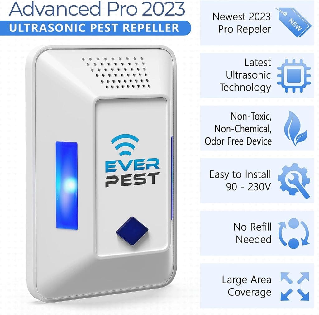Ultrasonic Pest Repeller Plug in - Electronic Insect Control Defender 2 Pack - Roach Bed Bug Mouse Rodent Mosquito Killer - Indoor Reject Repellent - for Cockroach Ants…