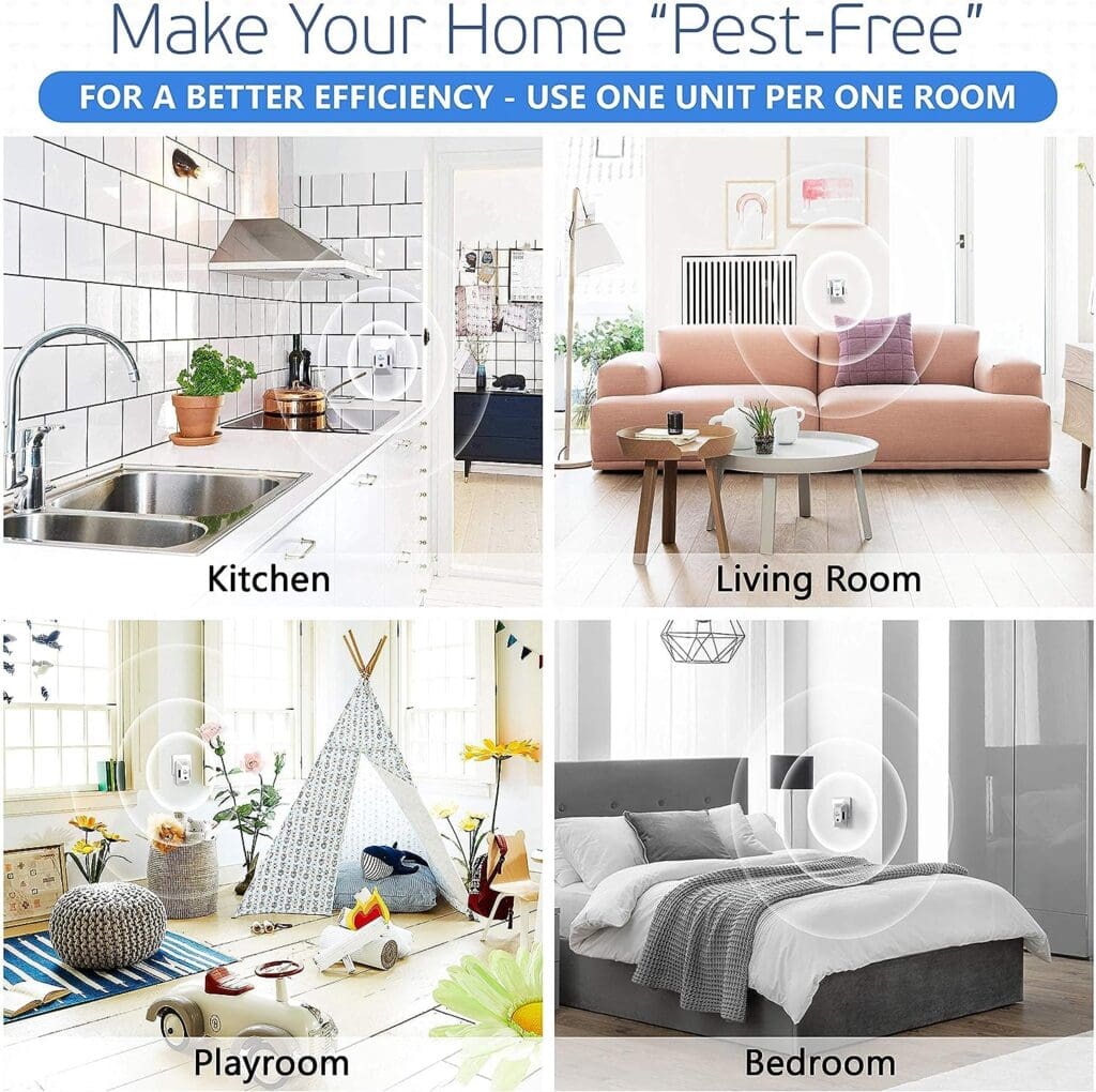 Ultrasonic Pest Repeller Plug in - Electronic Insect Control Defender 2 Pack - Roach Bed Bug Mouse Rodent Mosquito Killer - Indoor Reject Repellent - for Cockroach Ants…
