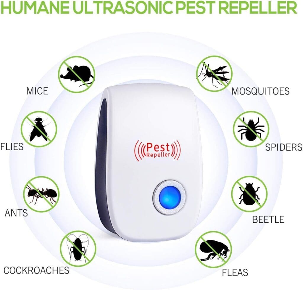 WahooArt Ultrasonic Pest Repeller 6 Packs, The Newest Pest Repellent Electronic Indoor Plug in for Insects, Mosquitoes, Mice, Ants, Roaches, Spiders, Bugs, Flies, Cockroach, pest Control, Non-Toxic