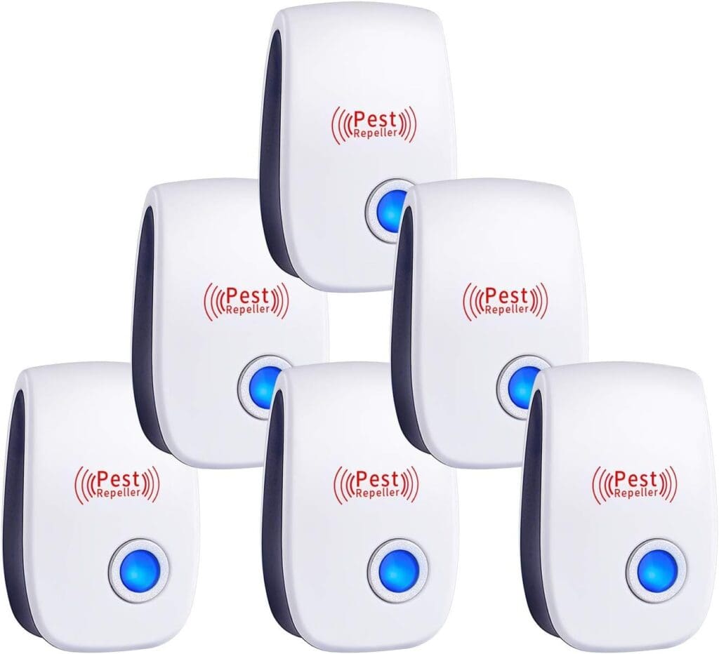 WahooArt Ultrasonic Pest Repeller 6 Packs, The Newest Pest Repellent Electronic Indoor Plug in for Insects, Mosquitoes, Mice, Ants, Roaches, Spiders, Bugs, Flies, Cockroach, pest Control, Non-Toxic