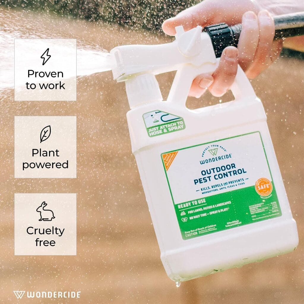 Wondercide - EcoTreat Ready-to-Use Outdoor Pest Control Spray with Natural Essential Oils - Mosquito, Ant, Insect Repellent, Treatment, and Killer - Plant-Based - Safe for Pets, Plants, Kids - 32 oz