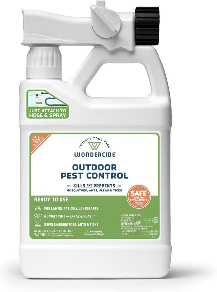 Wondercide - EcoTreat Ready-to-Use Outdoor Pest Control Spray with Natural Essential Oils - Mosquito, Ant, Insect Repellent, Treatment, and Killer - Plant-Based - Safe for Pets, Plants, Kids - 32 oz