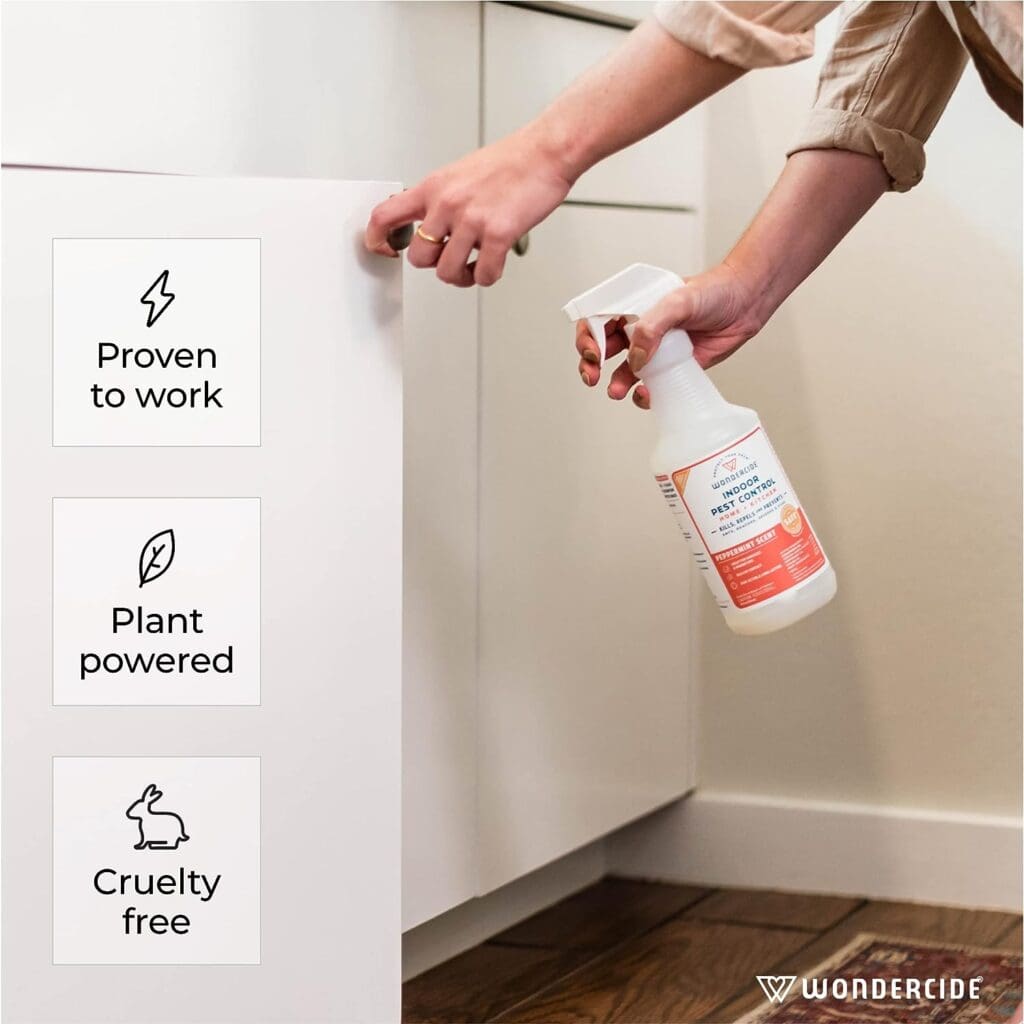 Wondercide - Indoor Pest Control Spray for Home and Kitchen - Ant, Roach, Spider, Fly, Flea, Bug Killer and Insect Repellent - with Natural Essential Oils - Pet and Family Safe— Peppermint 32 oz